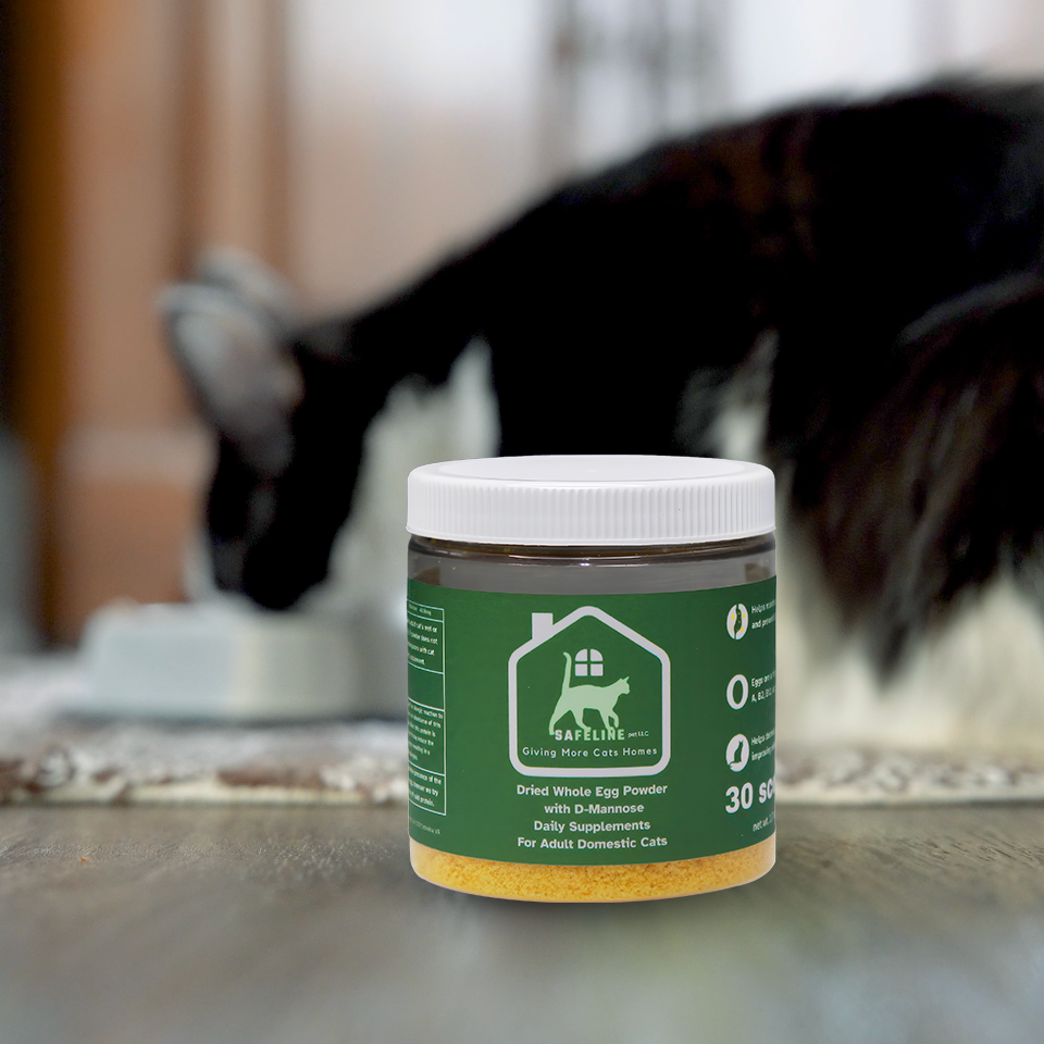 SaFeline pet Cat Food Topper (Whole Egg Powder with D-Mannose) - 30 Day Supply
