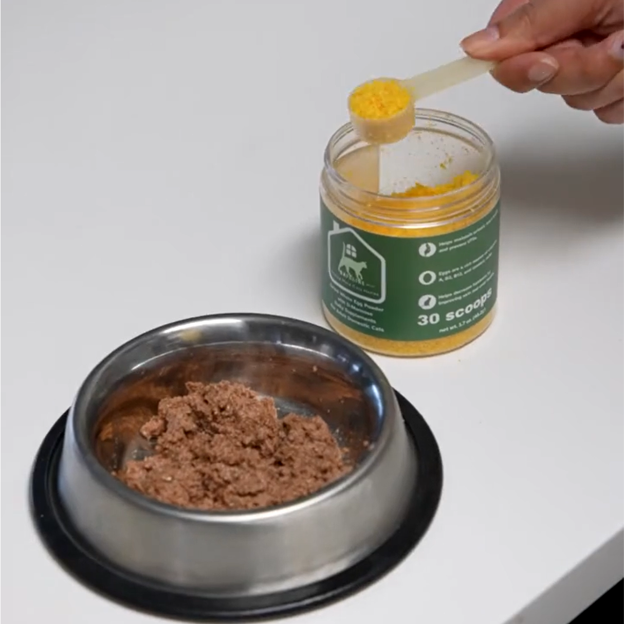 SaFeline pet Cat Food Topper (Whole Egg Powder with D-Mannose) - 30 Day Supply