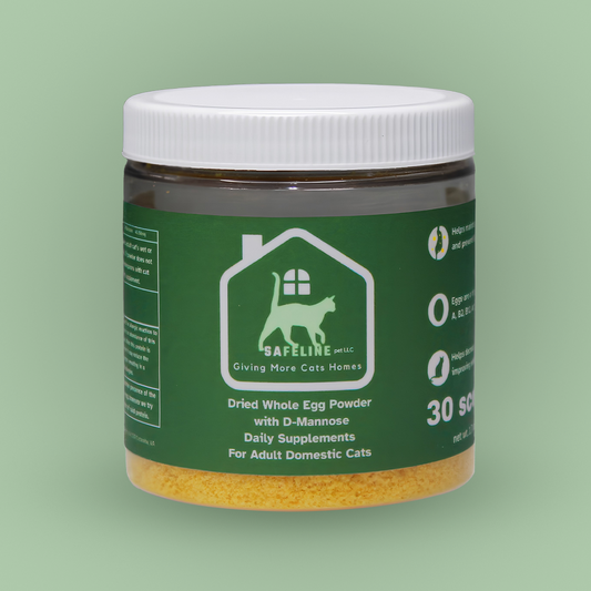 SaFeline pet Cat Food Topper (Whole Egg Powder with D-Mannose) - 30 Day Supply
